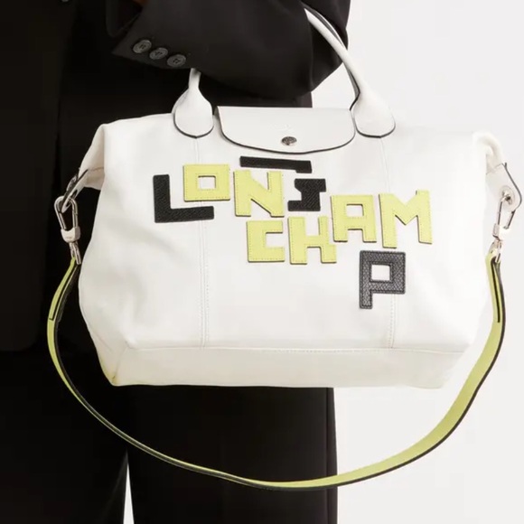 NWT LONGCHAMP Le Pliage Leather Limited Edition Crossbody Tote Bag - Picture 3 of 14